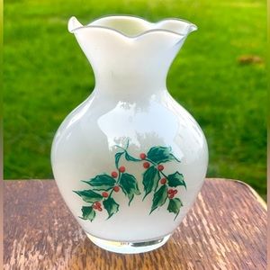 Christmas Holly Vase